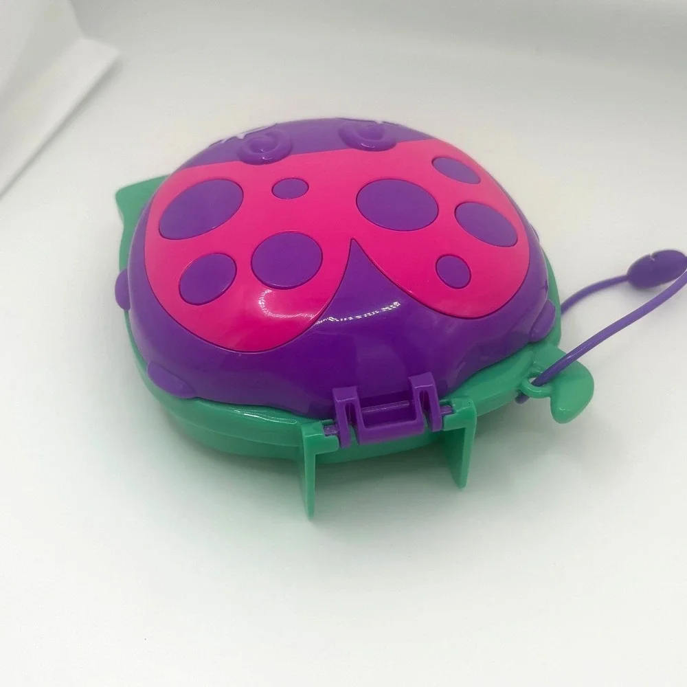 Polly Pocket Lil Ladybug Garden Compact Playset Mattel Purple Pink Green GKJ48